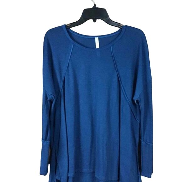 Forgotten Grace Womens XS Blue Thermal Long Sleeve Tee Soft Stretch Casual NWOT - Picture 2 of 16